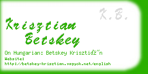 krisztian betskey business card